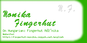 monika fingerhut business card